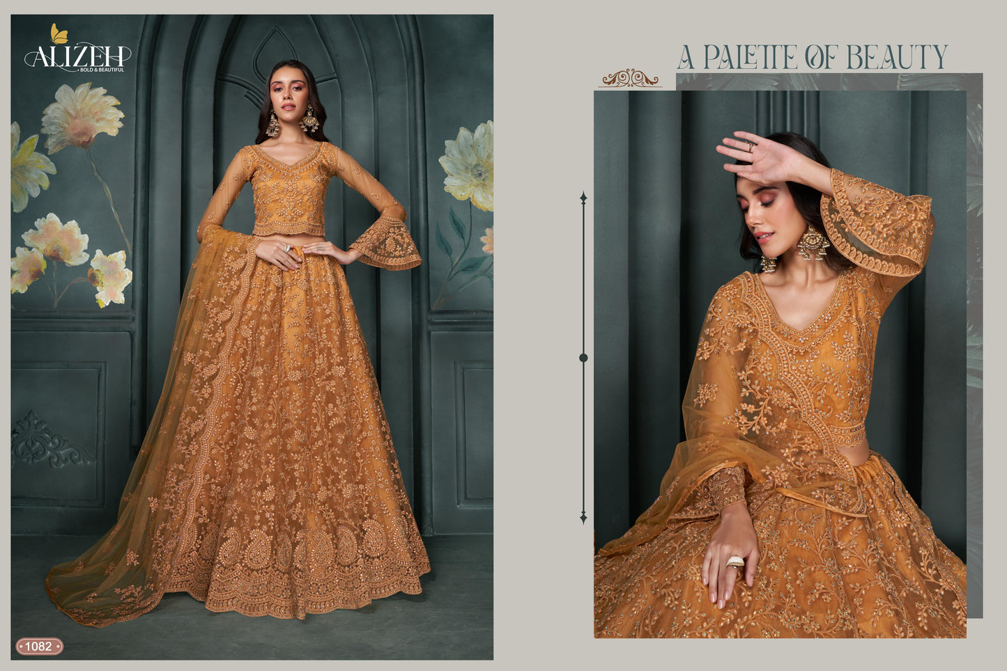 1082 Bridal Heritage Vol 5 Alizeh Embroidered Lehenga Choli