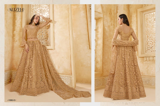 1082E The White Bride Vol 2 Alizeh Net Silk Lehenga Choli