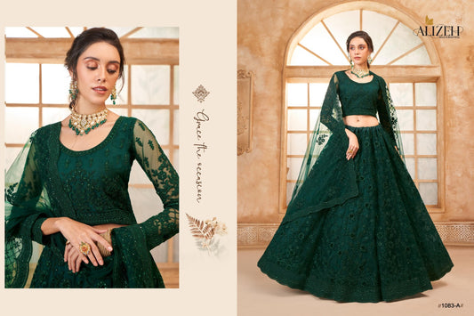 1083-A Bridal Heritage Color Saga Vol-03 Alizeh Net Silk Lehenga Choli