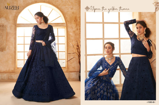 1083-B Bridal Heritage Color Saga Vol-03 Alizeh Net Silk Lehenga Choli