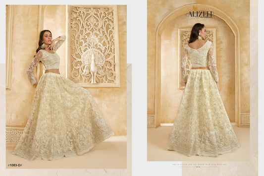 1083D The White Bride Vol 2 Alizeh Net Silk Lehenga Choli