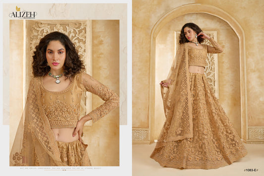 1083E The White Bride Vol 2 Alizeh Net Silk Lehenga Choli