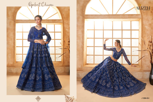 1084-B Bridal Heritage Color Saga Vol-03 Alizeh Net Silk Lehenga Choli