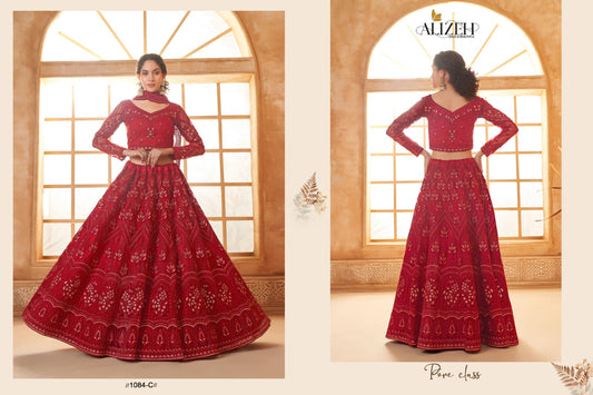 1084-C Bridal Heritage Color Saga Vol-03 Alizeh Net Silk Lehenga Choli