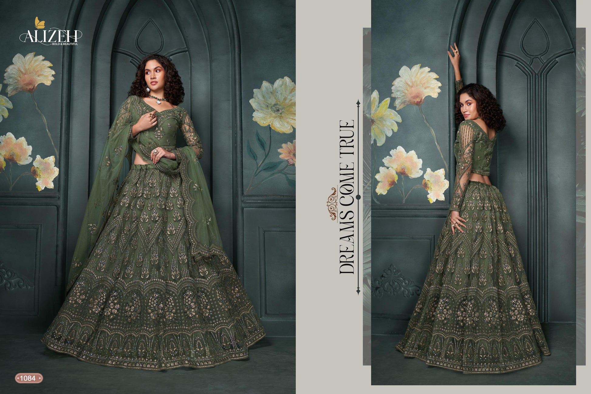 1084 Bridal Heritage Vol 5 Alizeh Embroidered Lehenga Choli