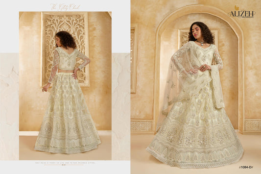1084D The White Bride Vol 2 Alizeh Net Silk Lehenga Choli