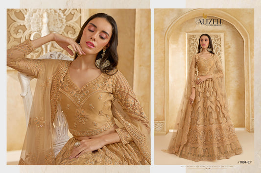 1084E The White Bride Vol 2 Alizeh Net Silk Lehenga Choli