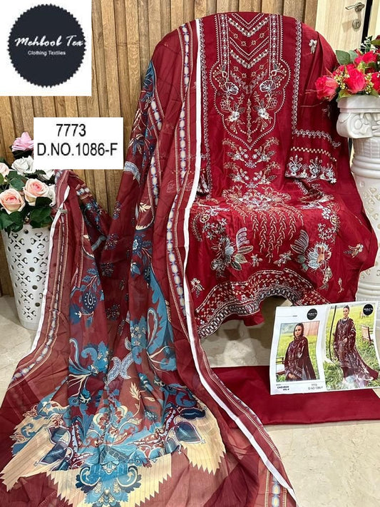 1086-F Chevron Vol-4 Mehboob Tex Cotton Pakistani Salwar Suits