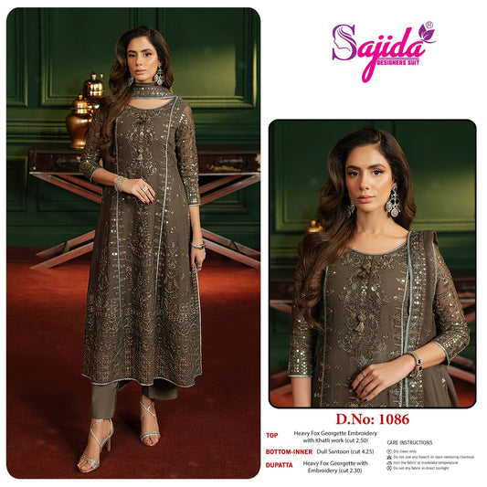 1086 Sajida Georgette Pakistani Salwar Suits