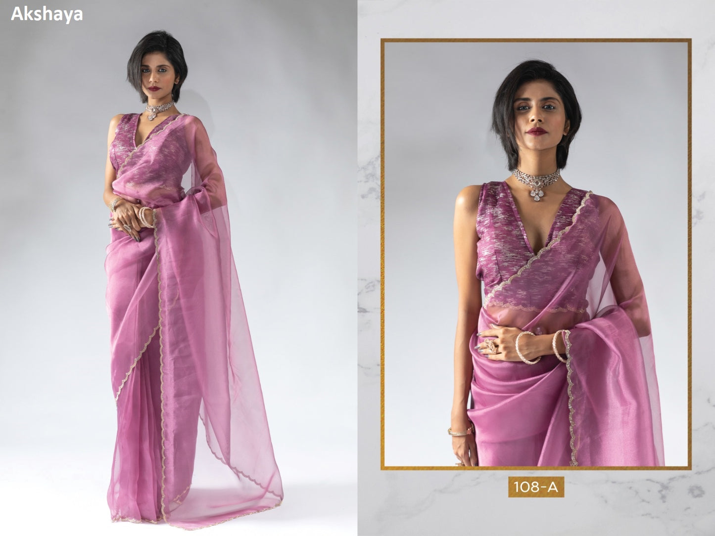 108A Akshaya Pure Organza Sarees