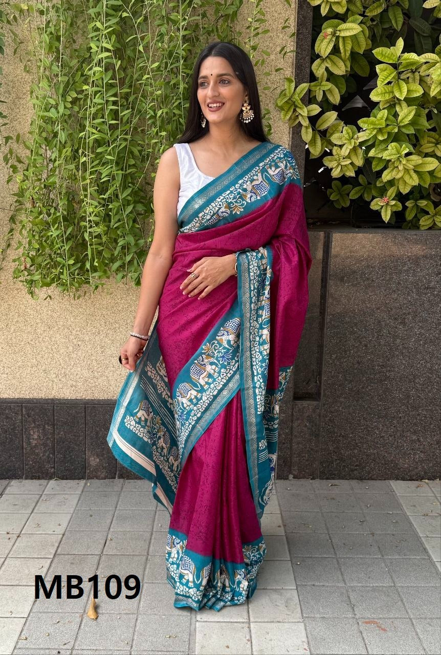 Mb105 To Mb115 Jacquard Mira Bela Silk Sarees