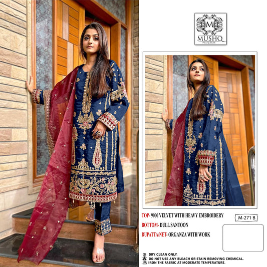 271-B Mushq Pakistani Salwar Suits