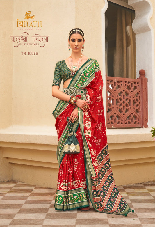 10095 Palkhi Patola Trirath Sarees