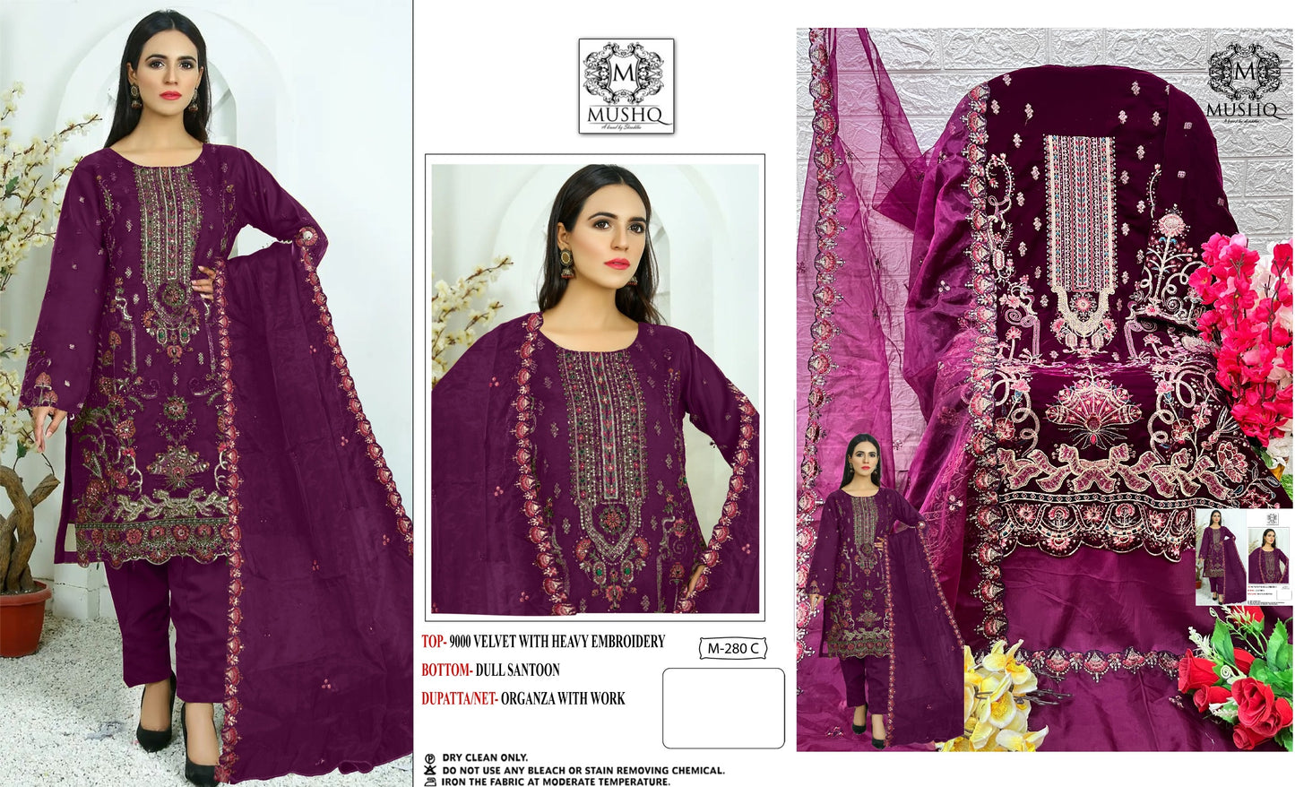 280C Mushq Pakistani Salwar Suits