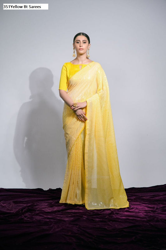 351Yellow Bt Sarees