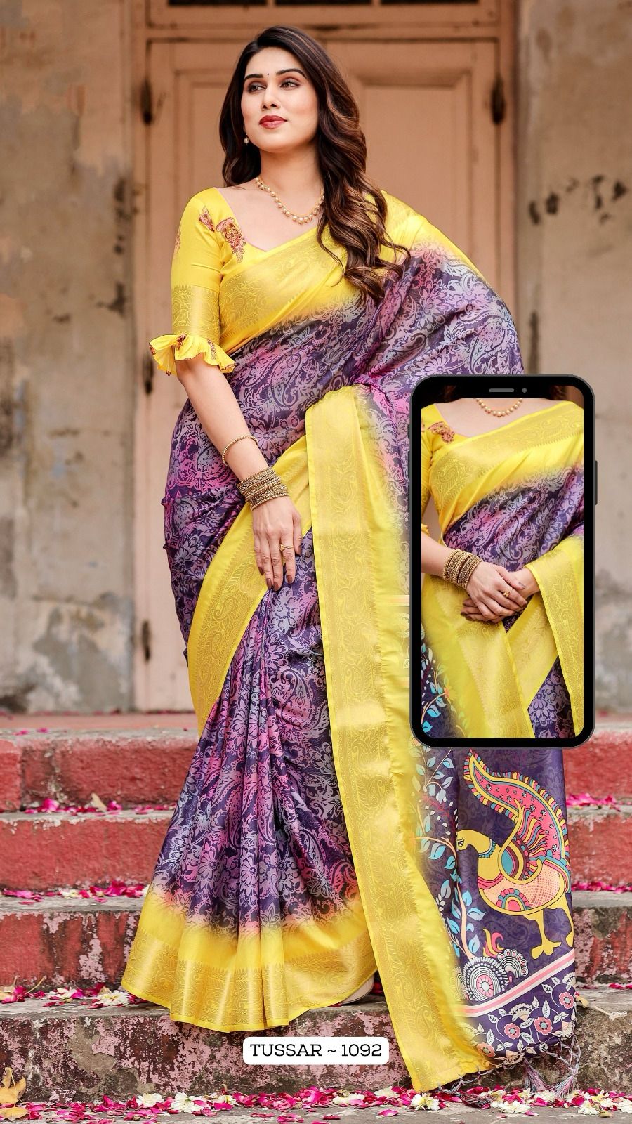 1092 Almaari Tussar Silk Sarees