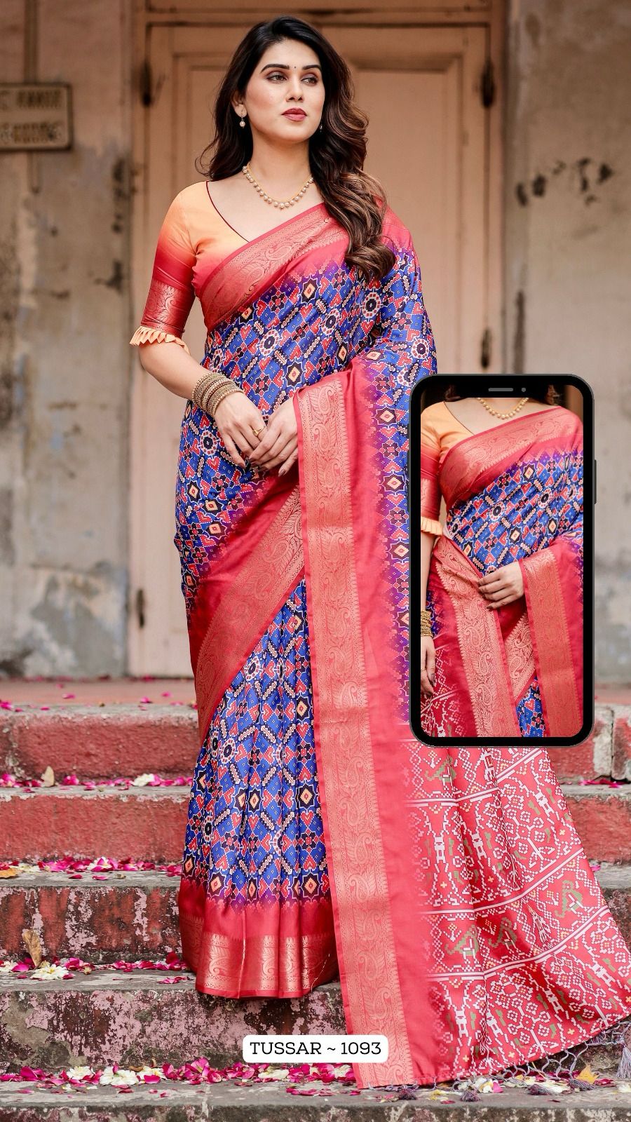 1093 Almaari Tussar Silk Sarees