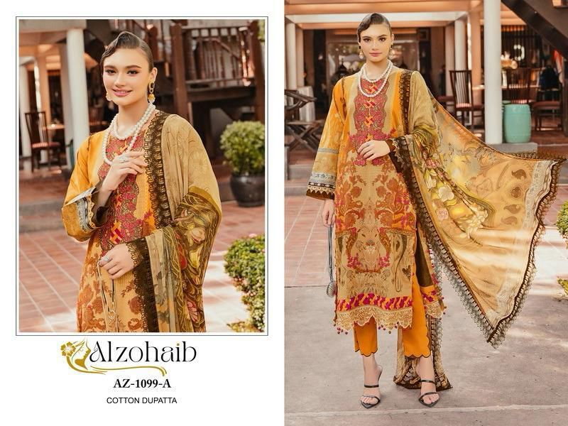1099A Al Zohaib Embroidery Pakistani Patch Suits