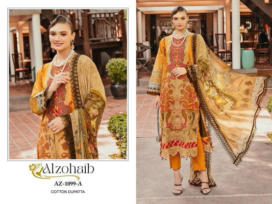 1099A Al Zohaib Embroidery Pakistani Patch Suits