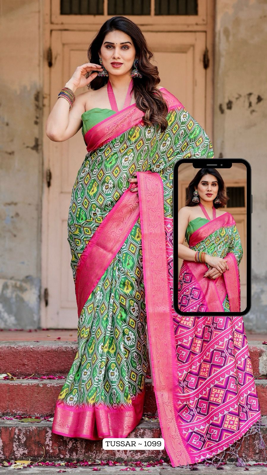 1099 Almaari Tussar Silk Sarees