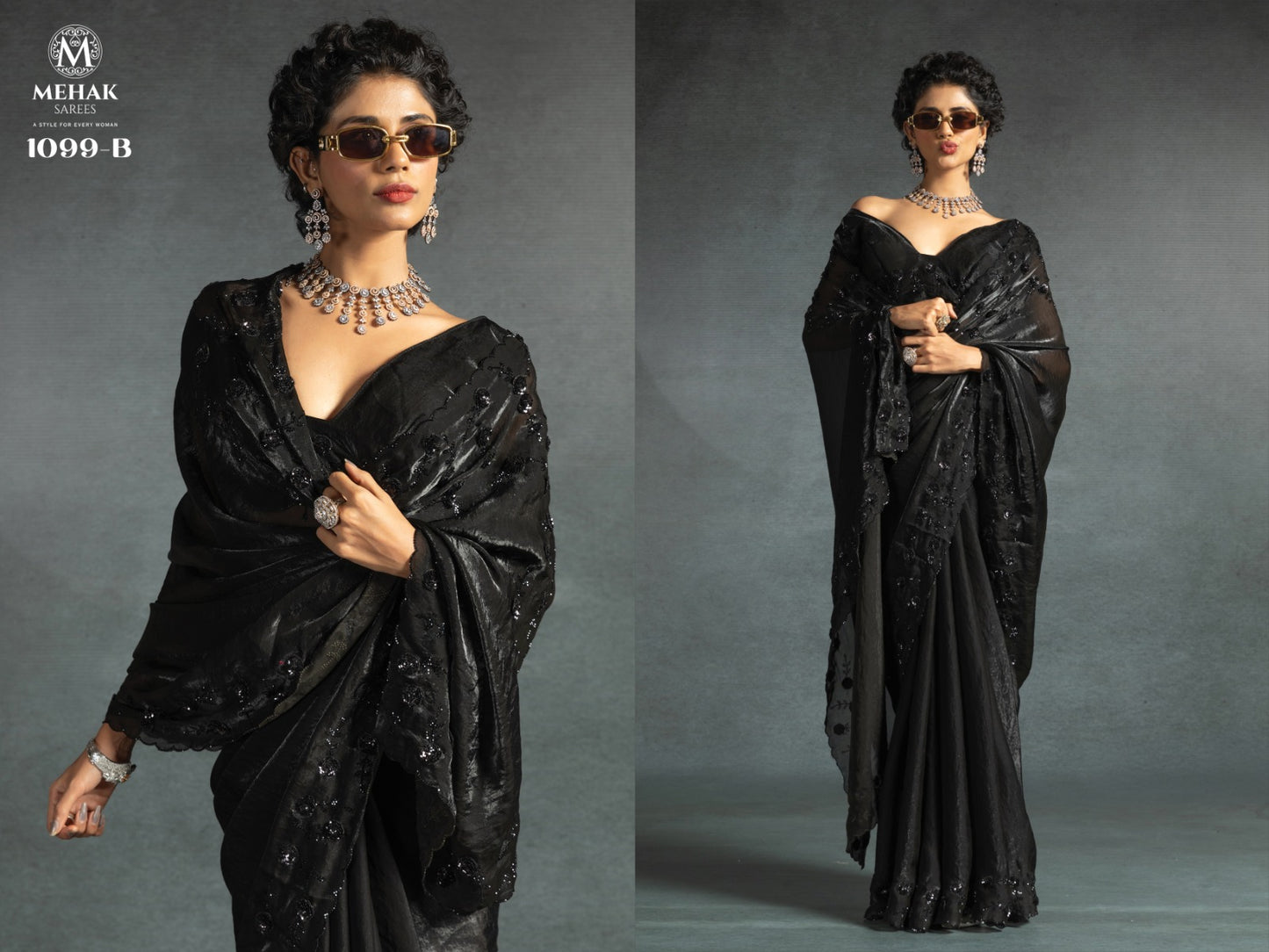 1099B Mehek Satin Silk Sarees