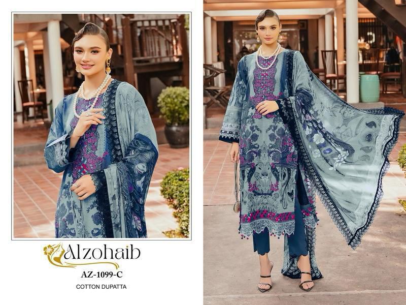 1099C Al Zohaib Embroidery Pakistani Patch Suits