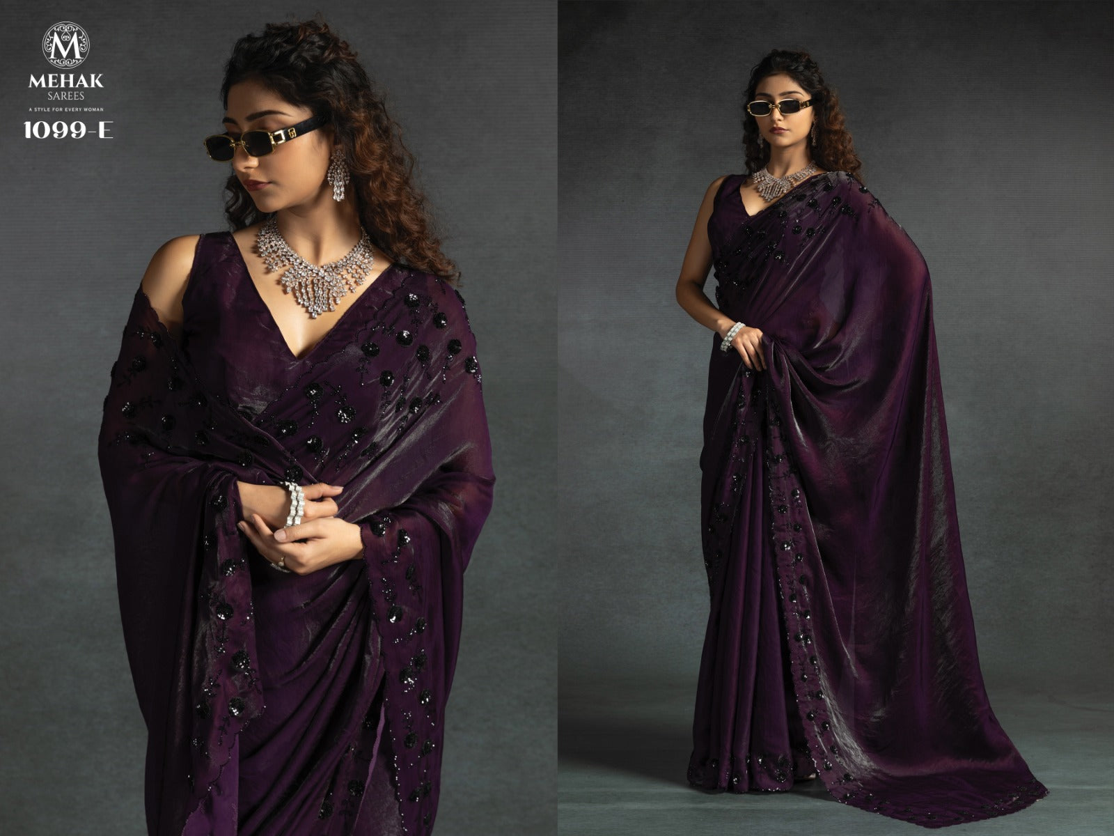 1099E Mehek Satin Silk Sarees