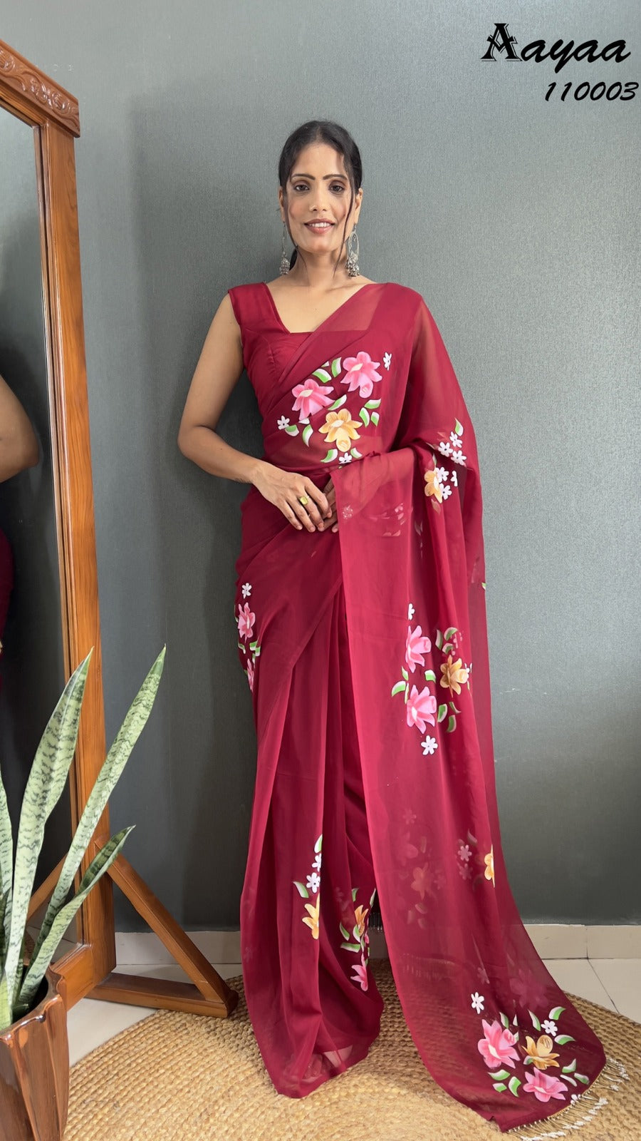 110003 Aaradhna Vol 11 Aayaa Hand Paint Sarees