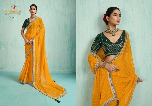 11001 Adra Suma Designer Chiffon Sarees