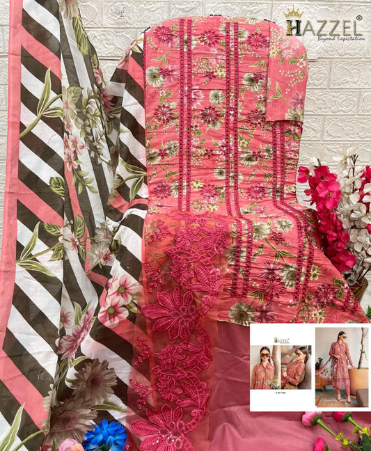 11001 Hazzel Printed Pakistani Patch Suits