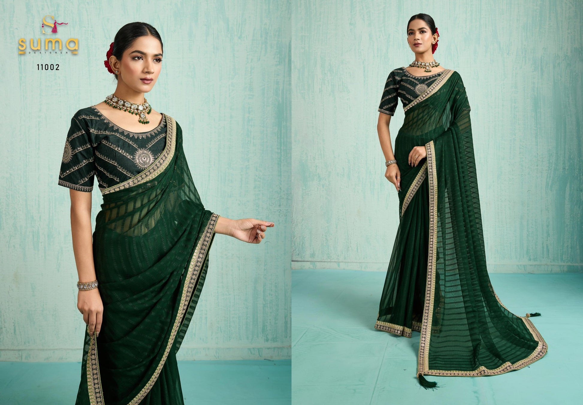 11002 Adra Suma Designer Chiffon Sarees