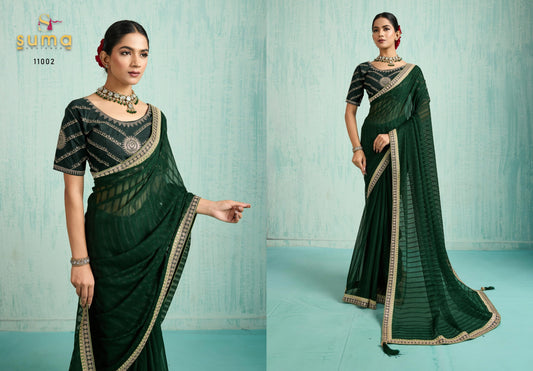11002 Adra Suma Designer Chiffon Sarees