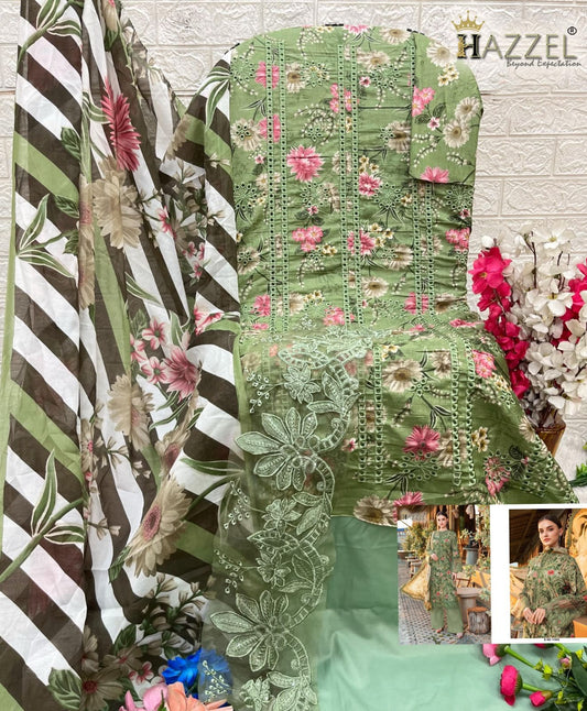 11002 Hazzel Printed Pakistani Patch Suits
