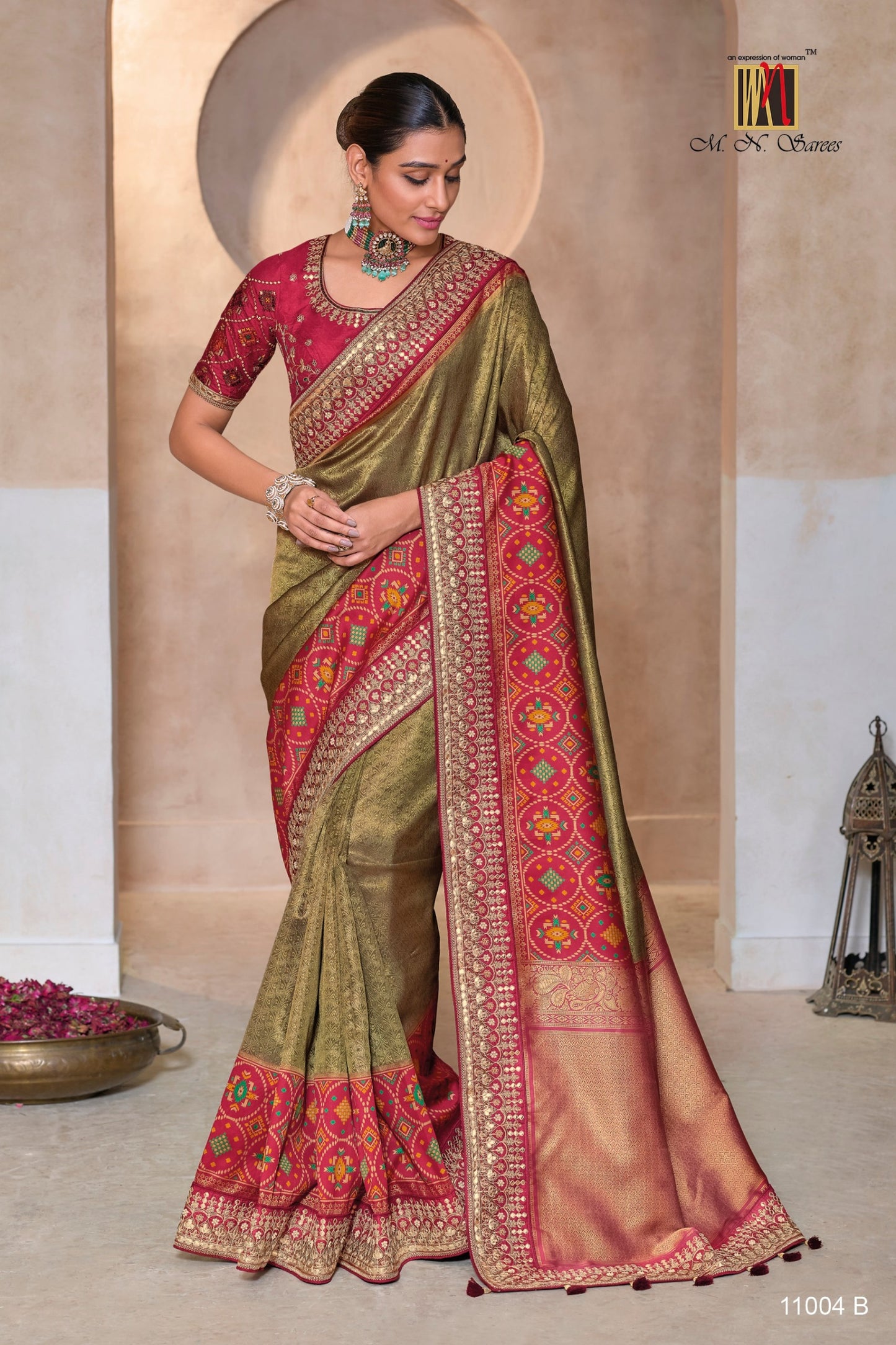 11004B Mn Pure Kanjivaram Sarees