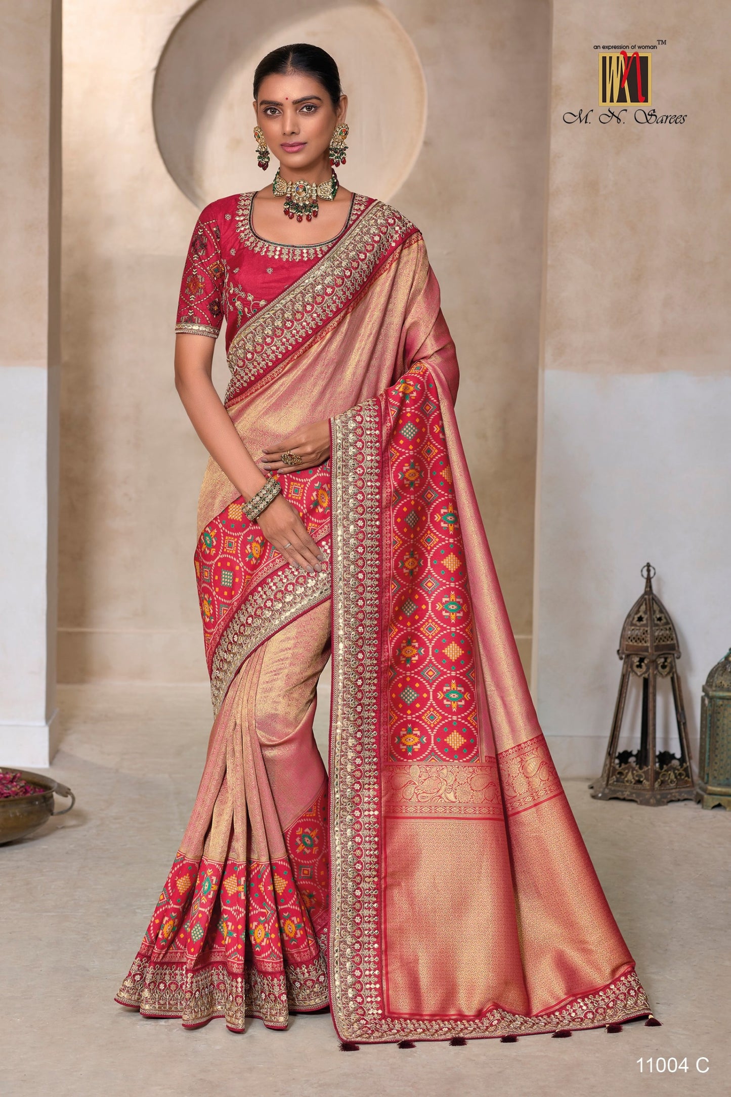 11004C Mn Pure Kanjivaram Sarees