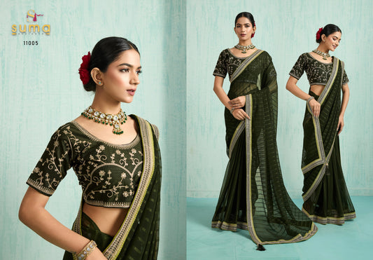 11005 Adra Suma Designer Chiffon Sarees