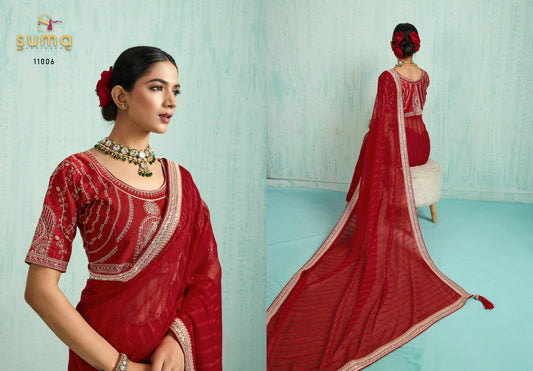 11006 Adra Suma Designer Chiffon Sarees