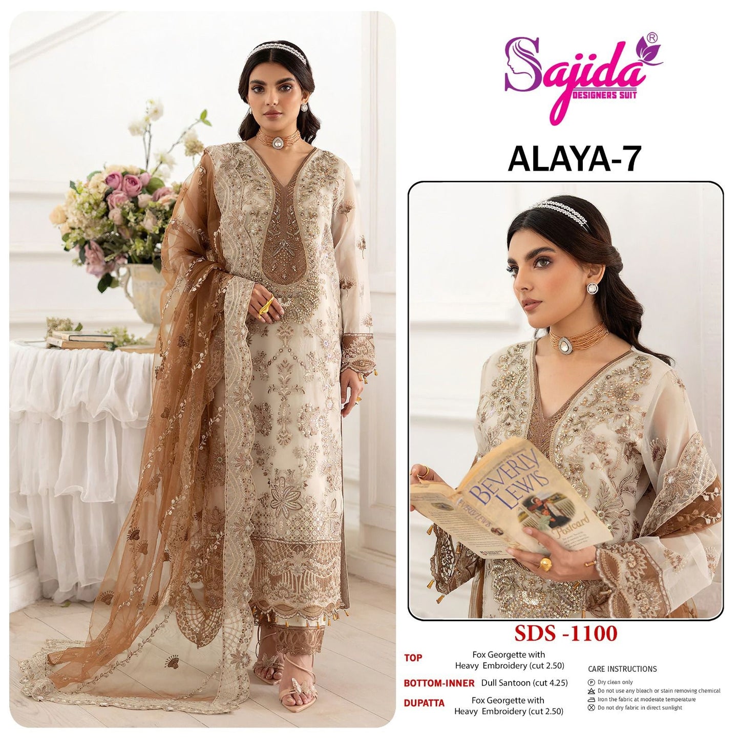 1100 Anaya-Vol-7 Sajida Georgette Pakistani Salwar Suits