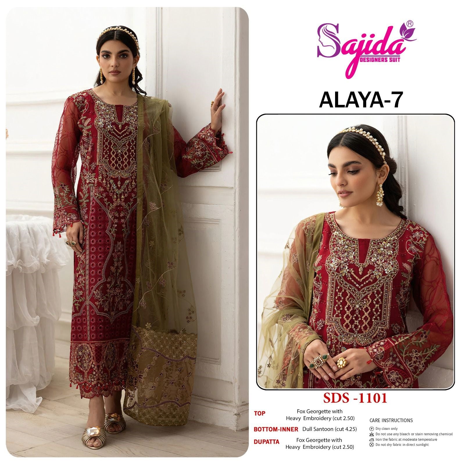 1101 Anaya-Vol-7 Sajida Georgette Pakistani Salwar Suits