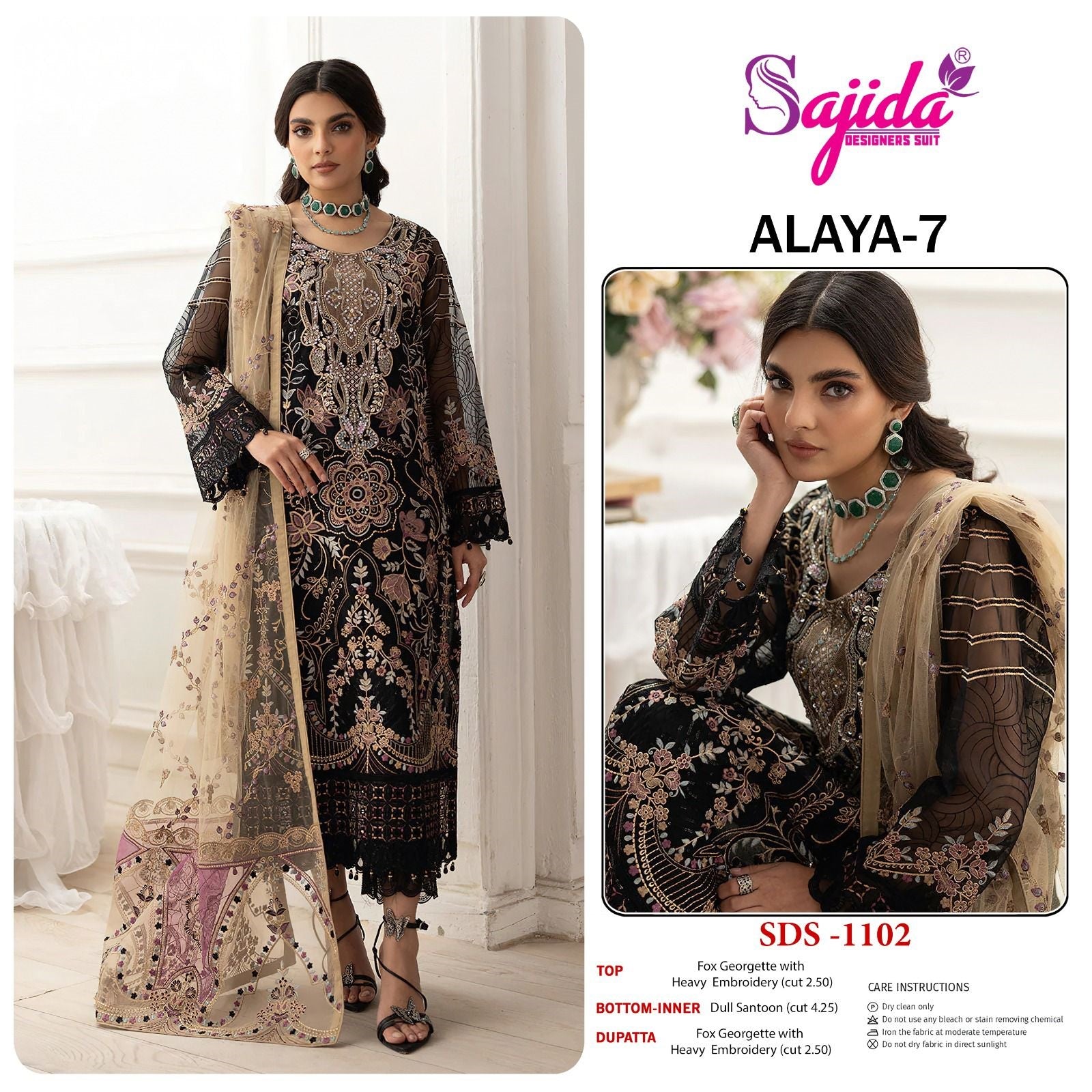 1102 Anaya-Vol-7 Sajida Georgette Pakistani Salwar Suits