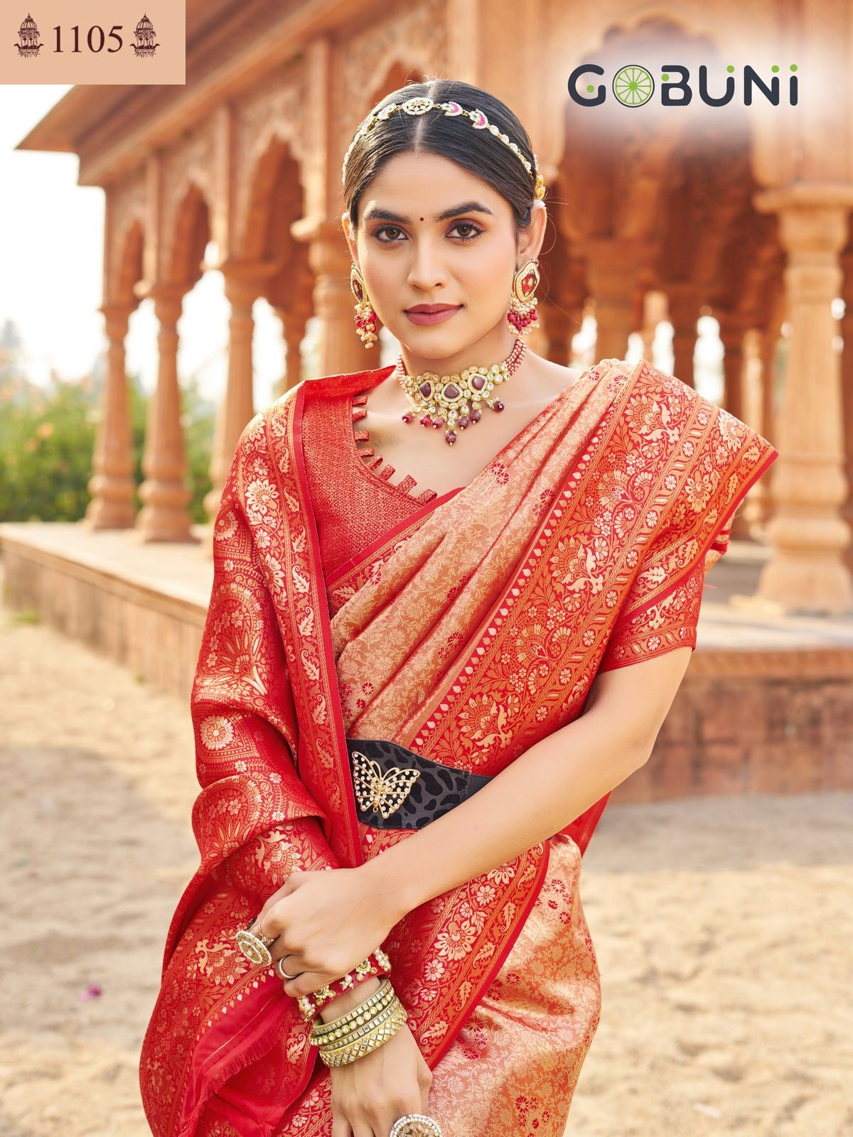 1105 Shubharambh Gobuni Banarasi Silk Sarees