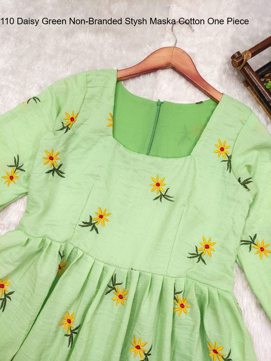 110 Daisy Green Non-Branded Stysh Maska Cotton One Piece