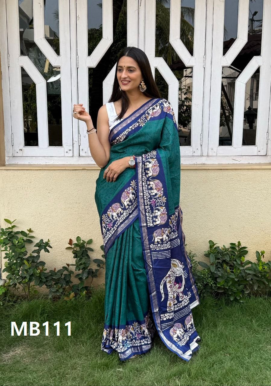 Mb105 To Mb115 Jacquard Mira Bela Silk Sarees
