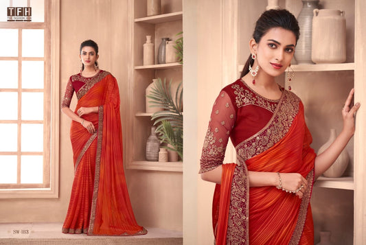 Sw-1113 Sandal Wood Vol 11 Tfh Sarees