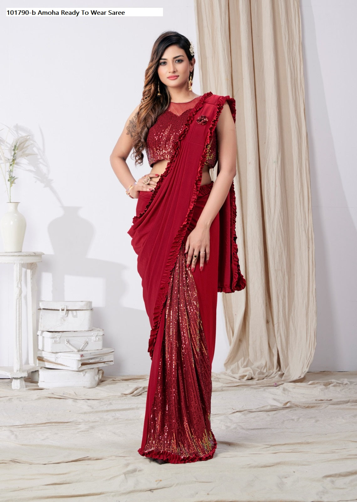 101790-B Amoha Ready To Wear Saree