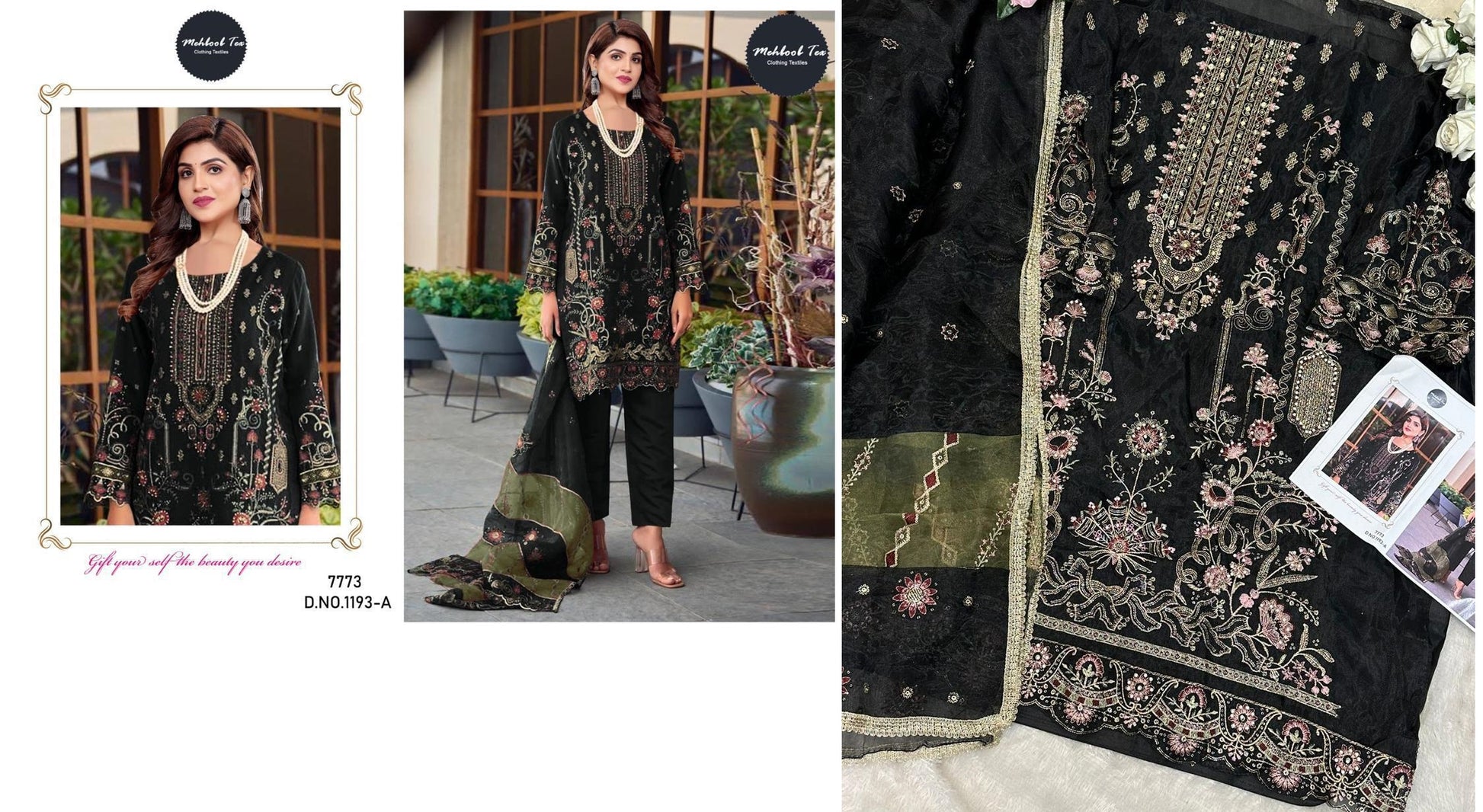 1193-A Mehboob Tex Pakistani Salwar Suits