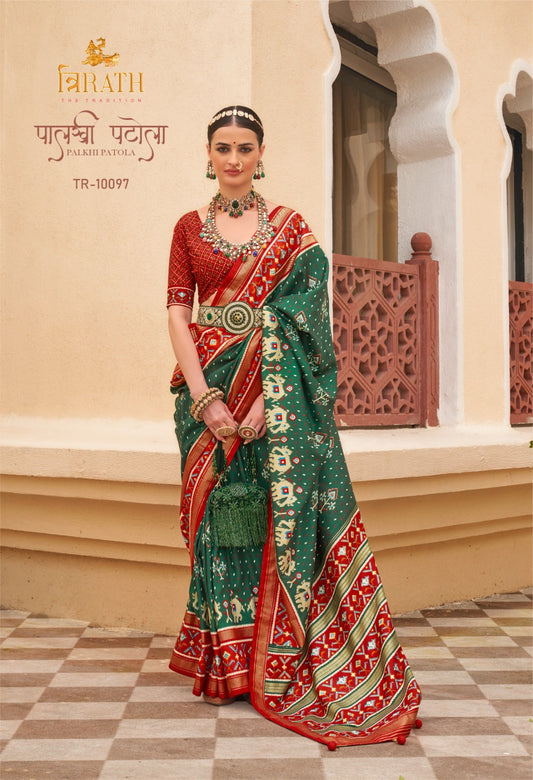 10097 Palkhi Patola Trirath Sarees
