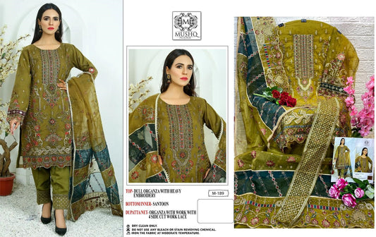 M-189 Mushq Pakistani Salwar Suits