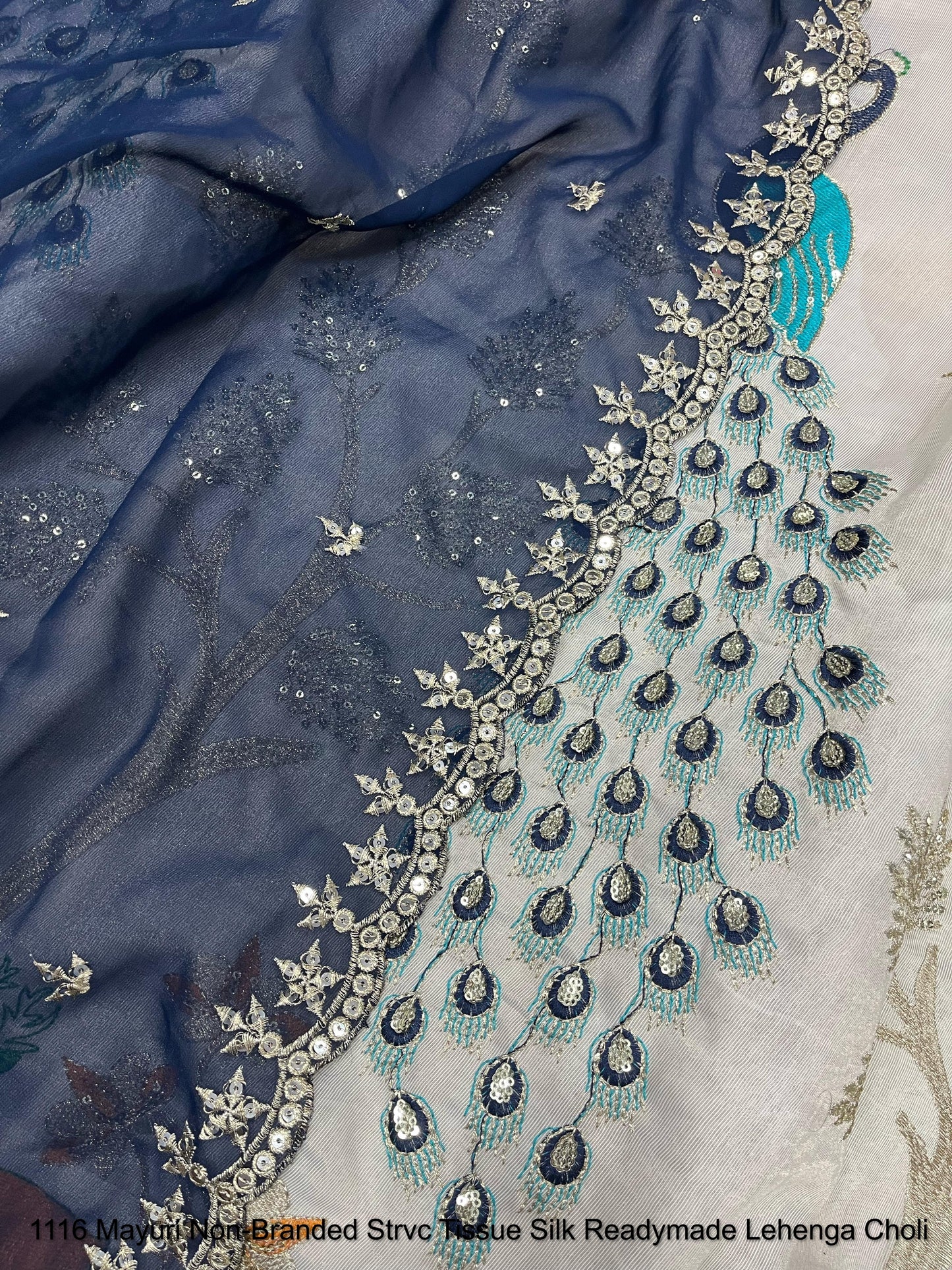 1116 Mayuri Non-Branded Strvc Tissue Silk Readymade Lehenga Choli