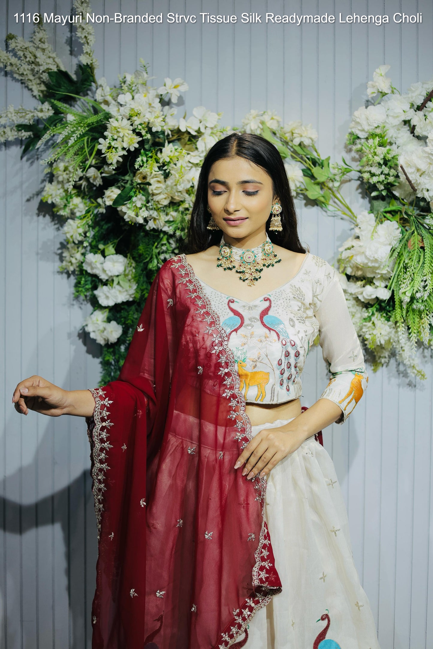 1116 Mayuri Non-Branded Strvc Tissue Silk Readymade Lehenga Choli